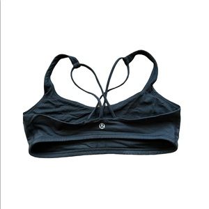 Lululemon black strappy sports bra - size 6